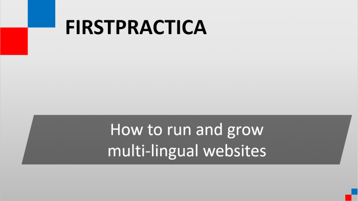 Running a multi lingual website